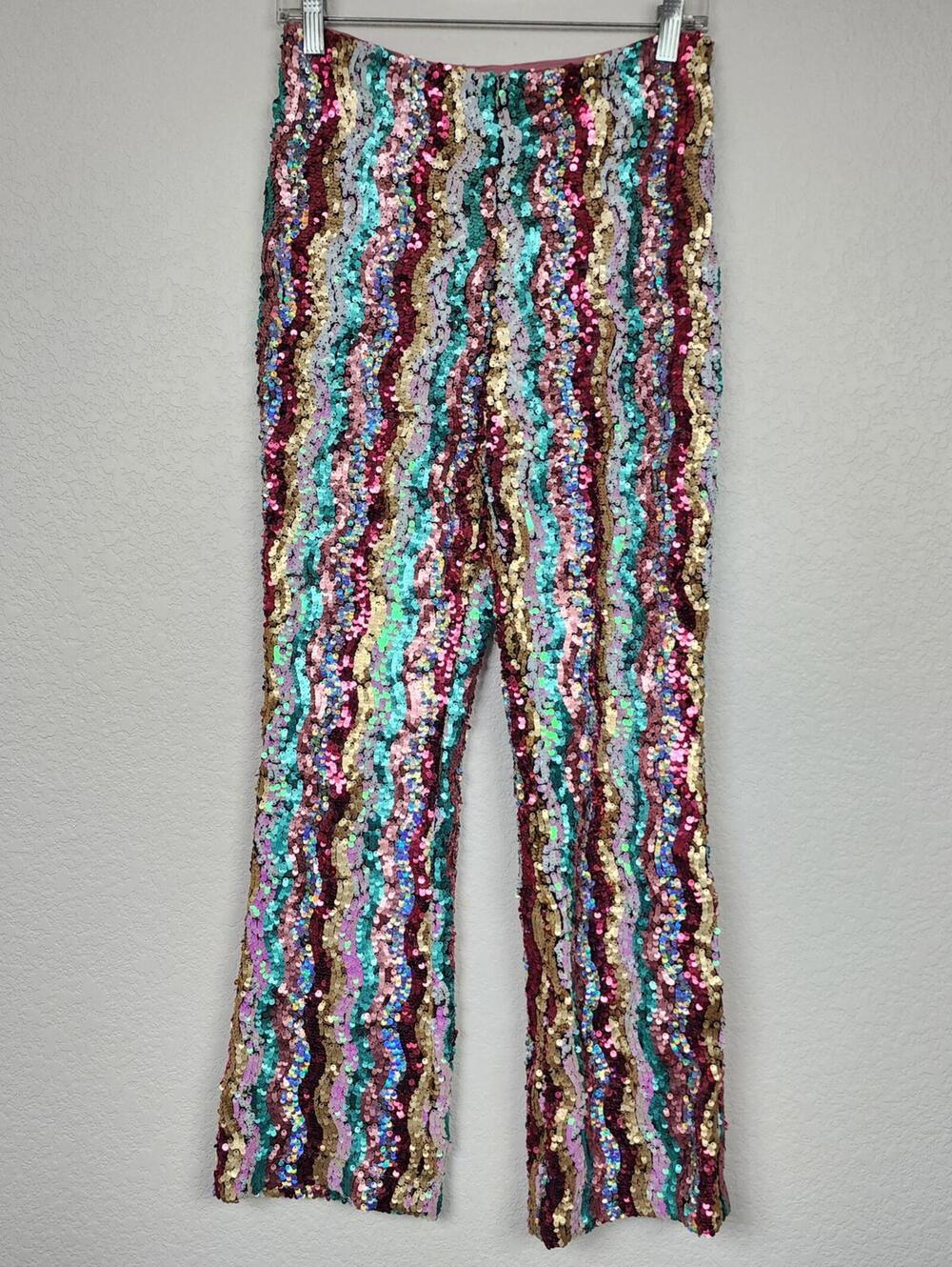 Free People Size 2 Rainbow Sequin Pants